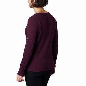 Columbia Fall Pine™ Långärmad Pullover Dam MörkRosa (ODKTZ7581)